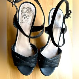 Vince Camuto 3 1/2 inch heels with a 1 inch platform at the front